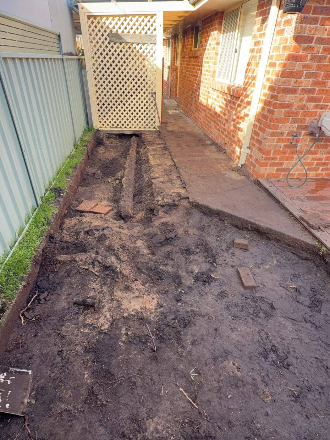 Side yard dug out for ventilation — MWD Carpentry